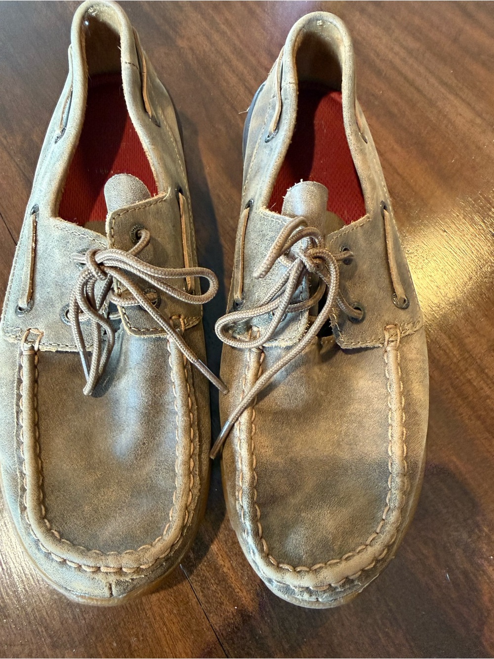 Women’s Casual Suede Boat Shoes in Tan